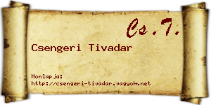Csengeri Tivadar névjegykártya