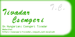 tivadar csengeri business card